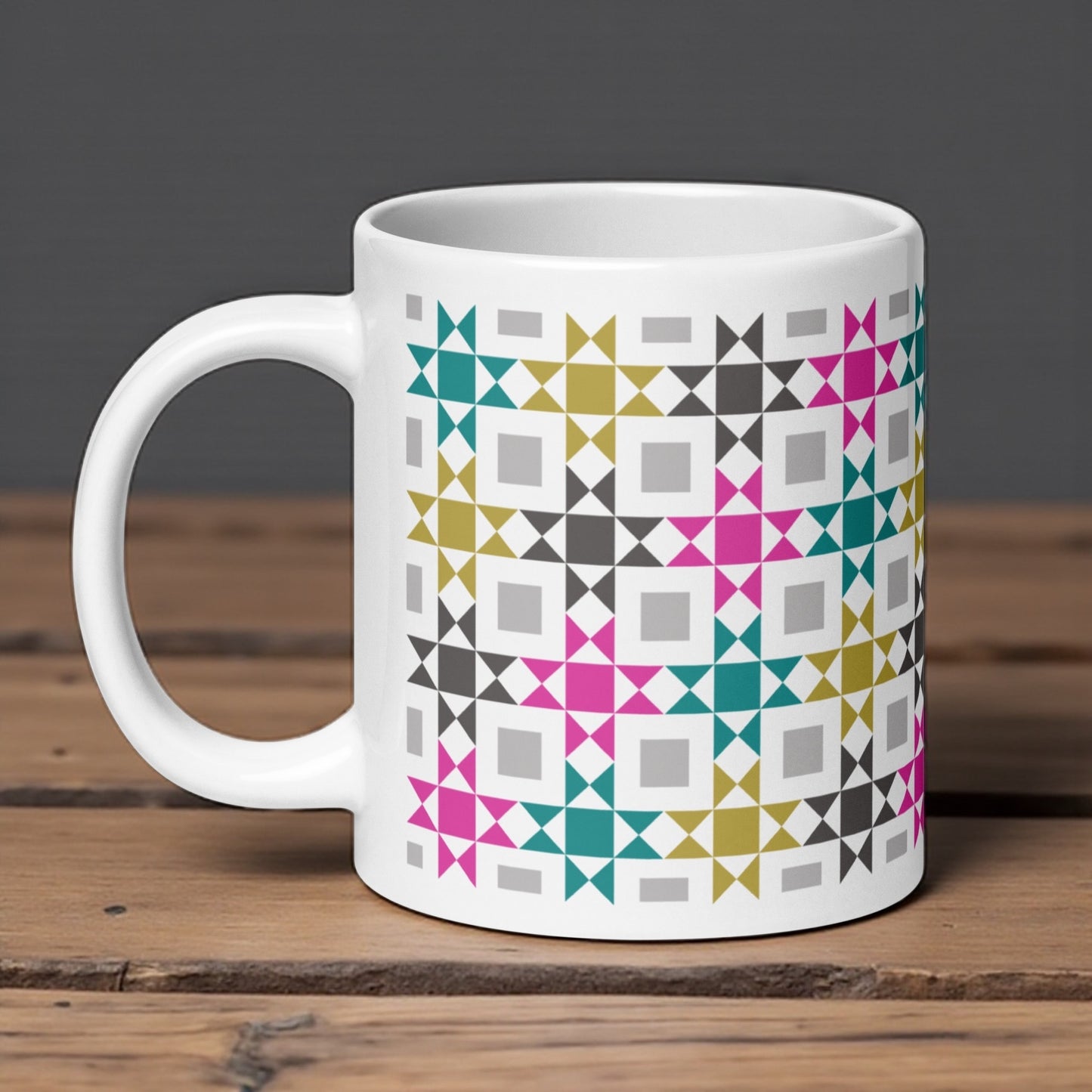 Bold Quilt Blocks Glossy Mug